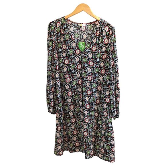 Boden Floral V-Neck Tea Dress NWT  Size 14 Enchanting Twig - Picture 2 of 12